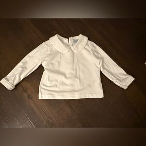 Classic White Long-Sleeve Shirt with Peter Pan Collar - Kids